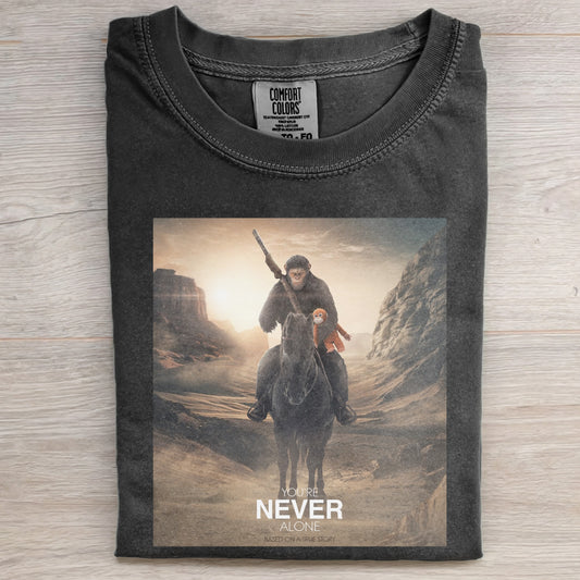 "You're Never Alone" Punch Monkey Meme Graphic T-shirt