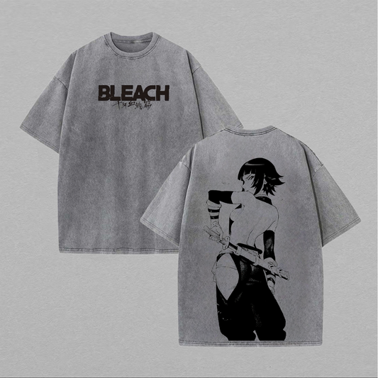 Bleach Printed Unisex Washed T-Shirt