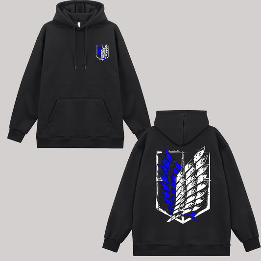 Attack On Titan Wings of Freedom Printed Fleece-lined Unisex Hoodie