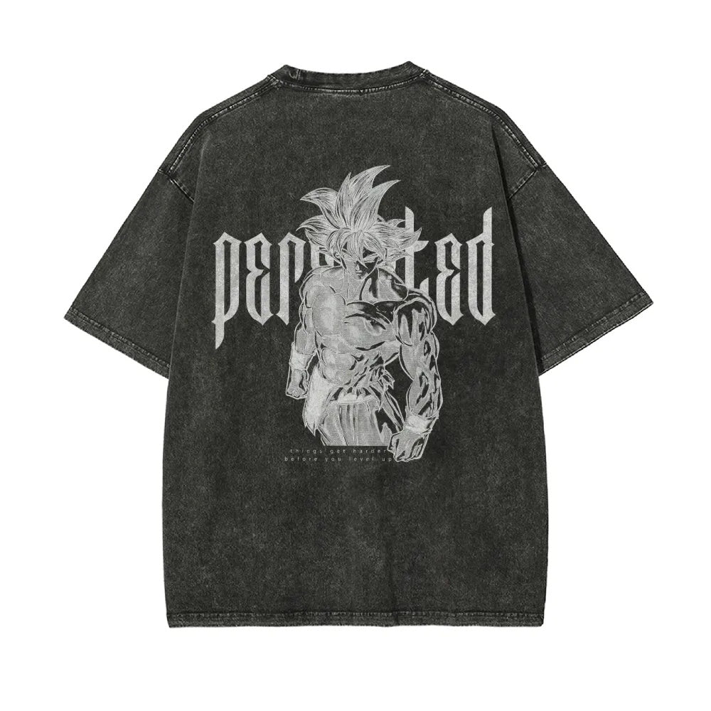 Dragon Ball Super Goku Perfected Oversize Washed T-Shirt- Unisex