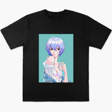 Rei Ayanami Horny Aesthetic Anime Printed Men's T-shirt