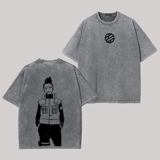 Naruto Shikamaru Nara Printed Unisex Washed T-Shirt