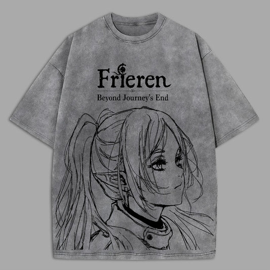Frieren: Beyond Journey's End Printed Unisex Washed T-Shirt