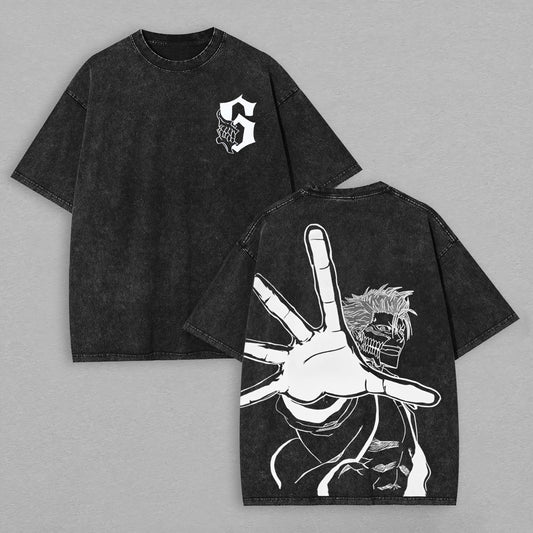 Bleach Ichigo Kurosaki Printed Unisex Washed T-Shirt