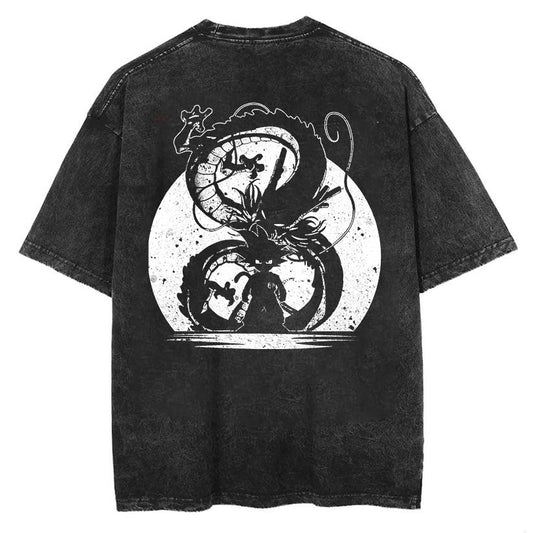 Dragon Ball Anime Oversize Washed T-Shirt- Unisex