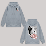 Attack on Titan Wings of Freedom Printed Fleece-lined Unisex Hoodie