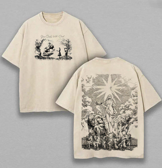 Attack on Titan Printed Unisex Washed T-Shirt