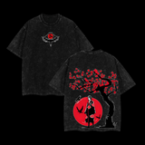 Vinatge Naruto Printed Unisex Washed T-Shirt