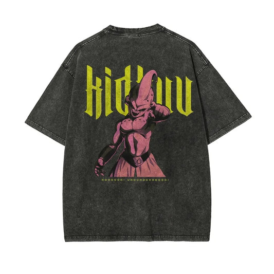 Dragon Ball Super Kid Buu Oversize Washed T-Shirt- Unisex