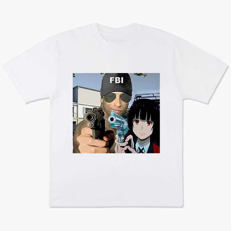 Ricardo Milos and Yumeko Jabami FBI Anime Printed Men's T-shirt