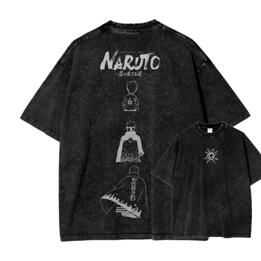 Naruto Oversize Washed T-Shirt- Unisex