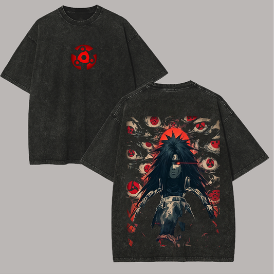 Naruto Uchiha Madara Printed Unisex Washed T-Shirt