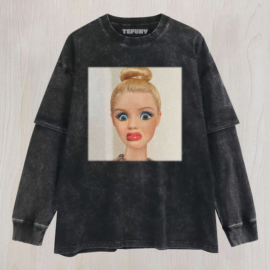 BARBIE GIRL MEME V4 LAYERED LONG SLEEVE