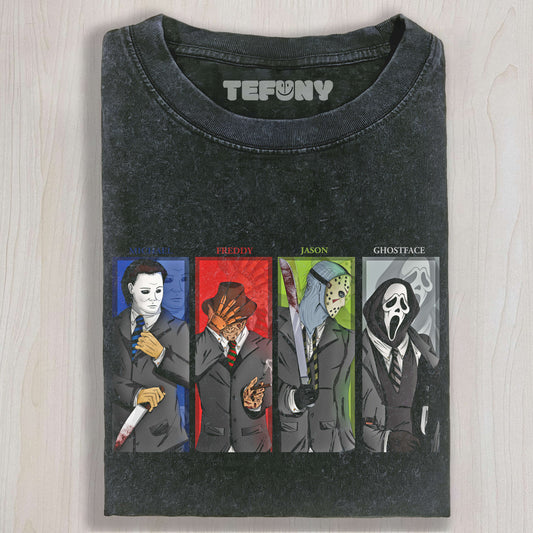 MICHAEL MYERS & FREDDY KRUEGER & JASON VOORHEES & GHOSTFACE T-SHIRT