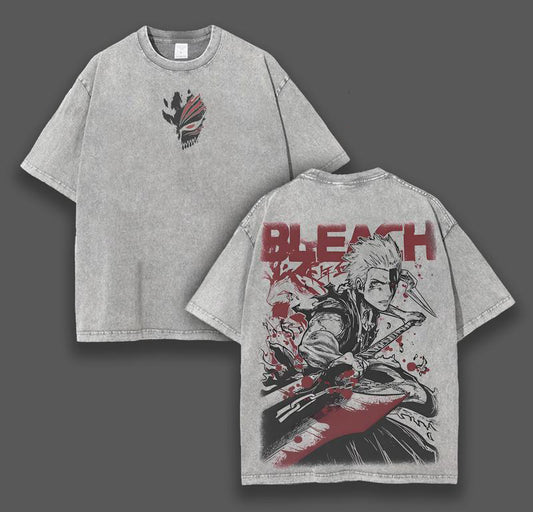 Bleach Printed Unisex Washed T-Shirt
