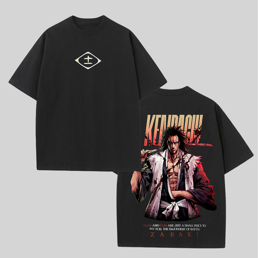 Bleach Kenpachi Zaraki Printed Oversized Unisex T-shirts
