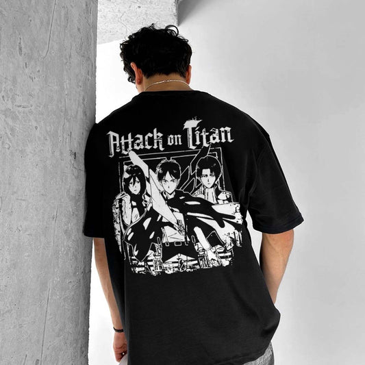 Attack On Titan Oversize Printed Men's T-shirt