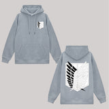 Attack on Titan Wings of Freedom Printed Fleece-lined Unisex Hoodie