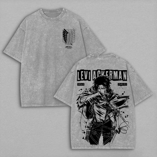 Attack on Titan Printed Unisex Washed T-Shirt