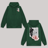 Attack on Titan Wings of Freedom Printed Fleece-lined Unisex Hoodie