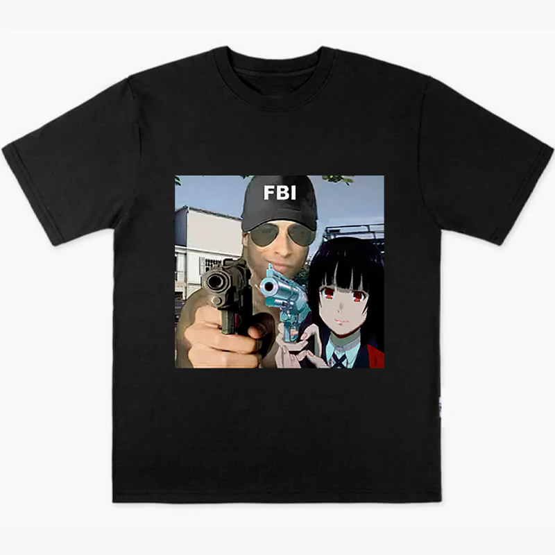Ricardo Milos and Yumeko Jabami FBI Anime Printed Men's T-shirt