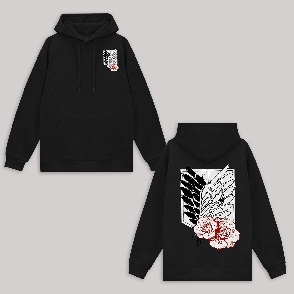 Attack on Titan Wings of Freedom Printed Fleece-lined Unisex Hoodie