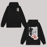 Attack on Titan Wings of Freedom Printed Fleece-lined Unisex Hoodie