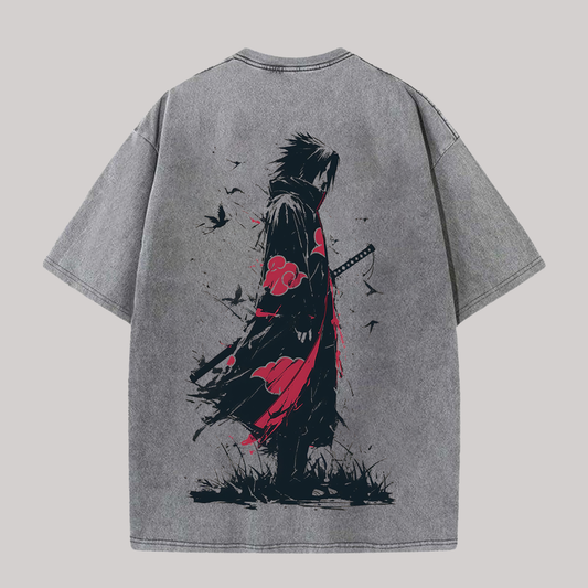 Naruto Uchiha Itachi Printed Unisex Washed T-Shirt