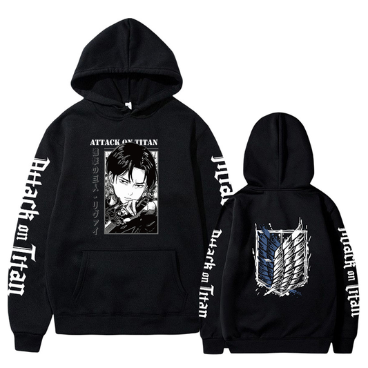 Attack on Titan Printed Washed   Hoodie- Unisex