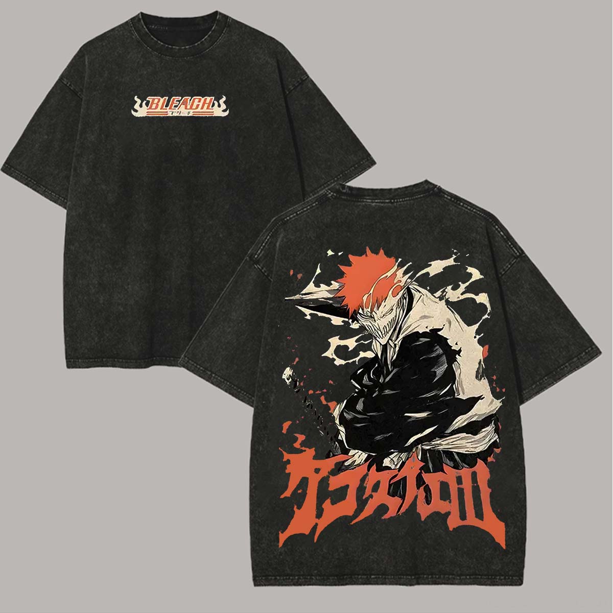 Bleach Printed Unisex Washed T-Shirt