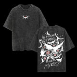 Retro Uchiha Itachi Sasuke & Naruto Anime Oversize Washed T-Shirt- Unisex