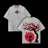 Vinatge Naruto Printed Unisex Washed T-Shirt